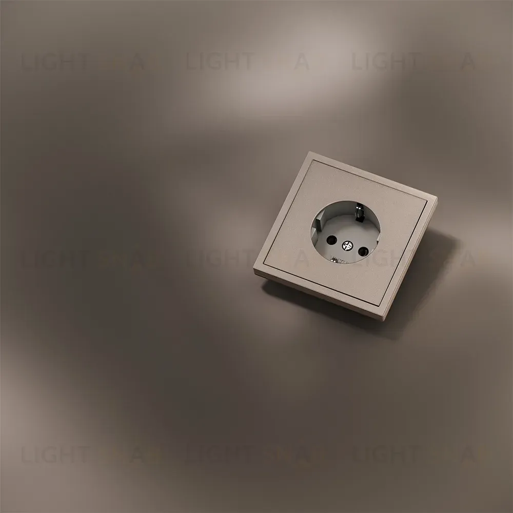 Накладка для розетки с заземлением S70 Metal (платина) Voltum VLSM000610 VLSM000610