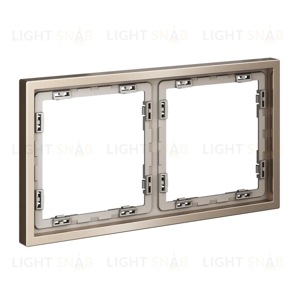 Рамка металлическая на 2 поста S70 Metal (платина) Voltum VLSM120210 VLSM120210