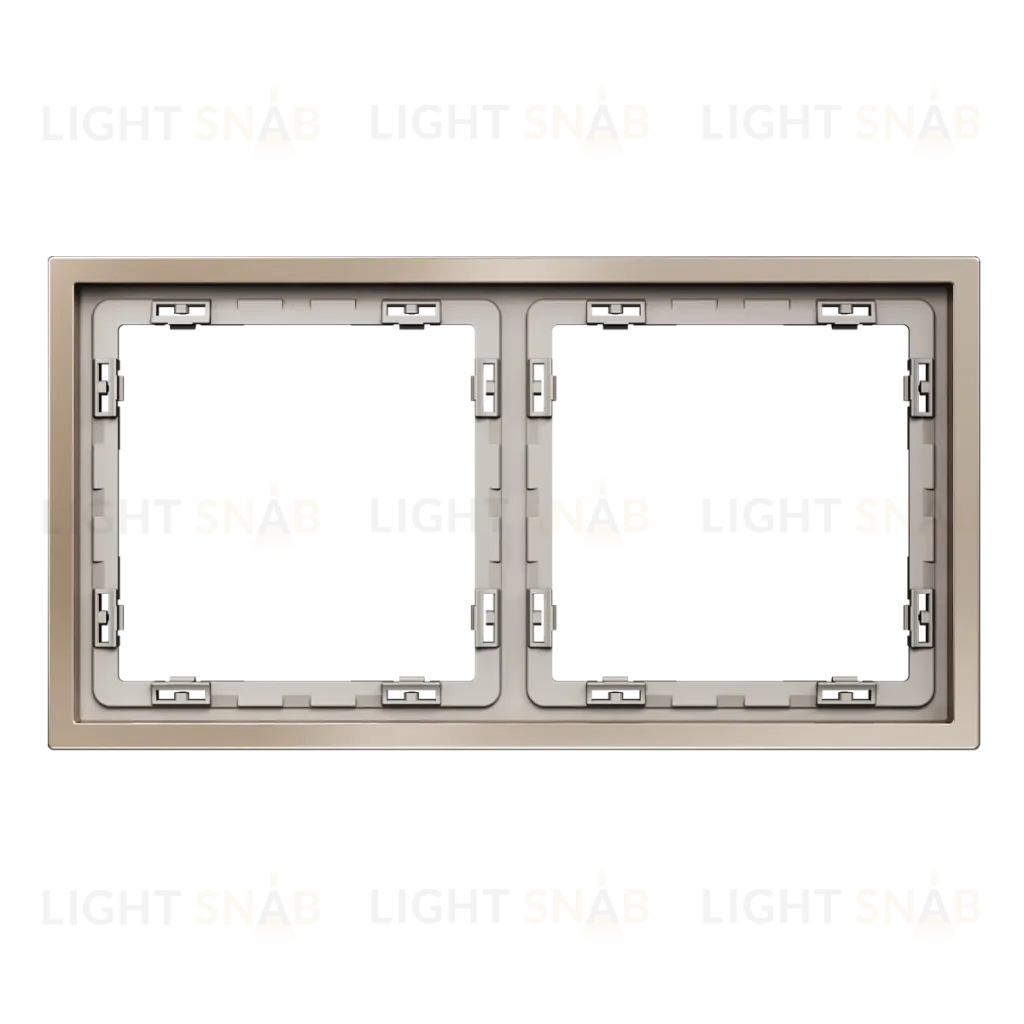 Рамка металлическая на 2 поста S70 Metal (платина) Voltum VLSM120210 VLSM120210