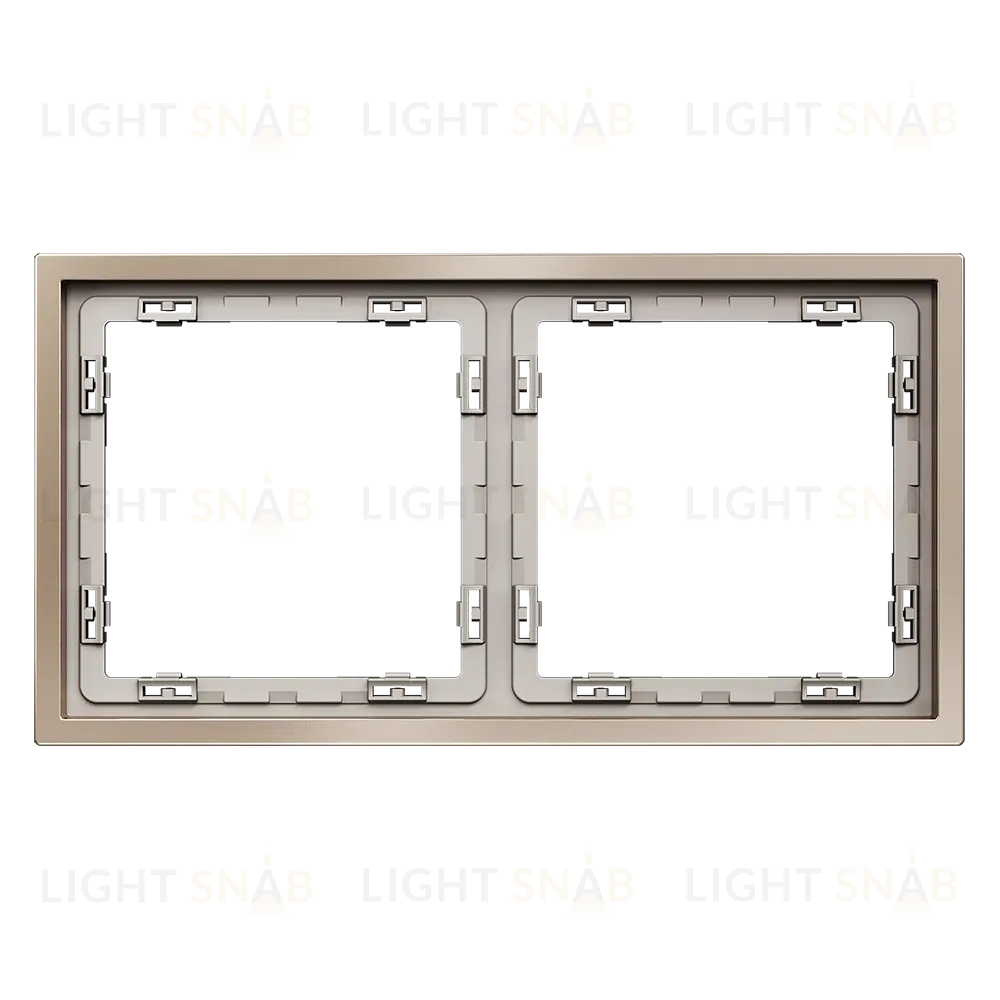 Рамка металлическая на 2 поста S70 Metal (платина) Voltum VLSM120210 VLSM120210