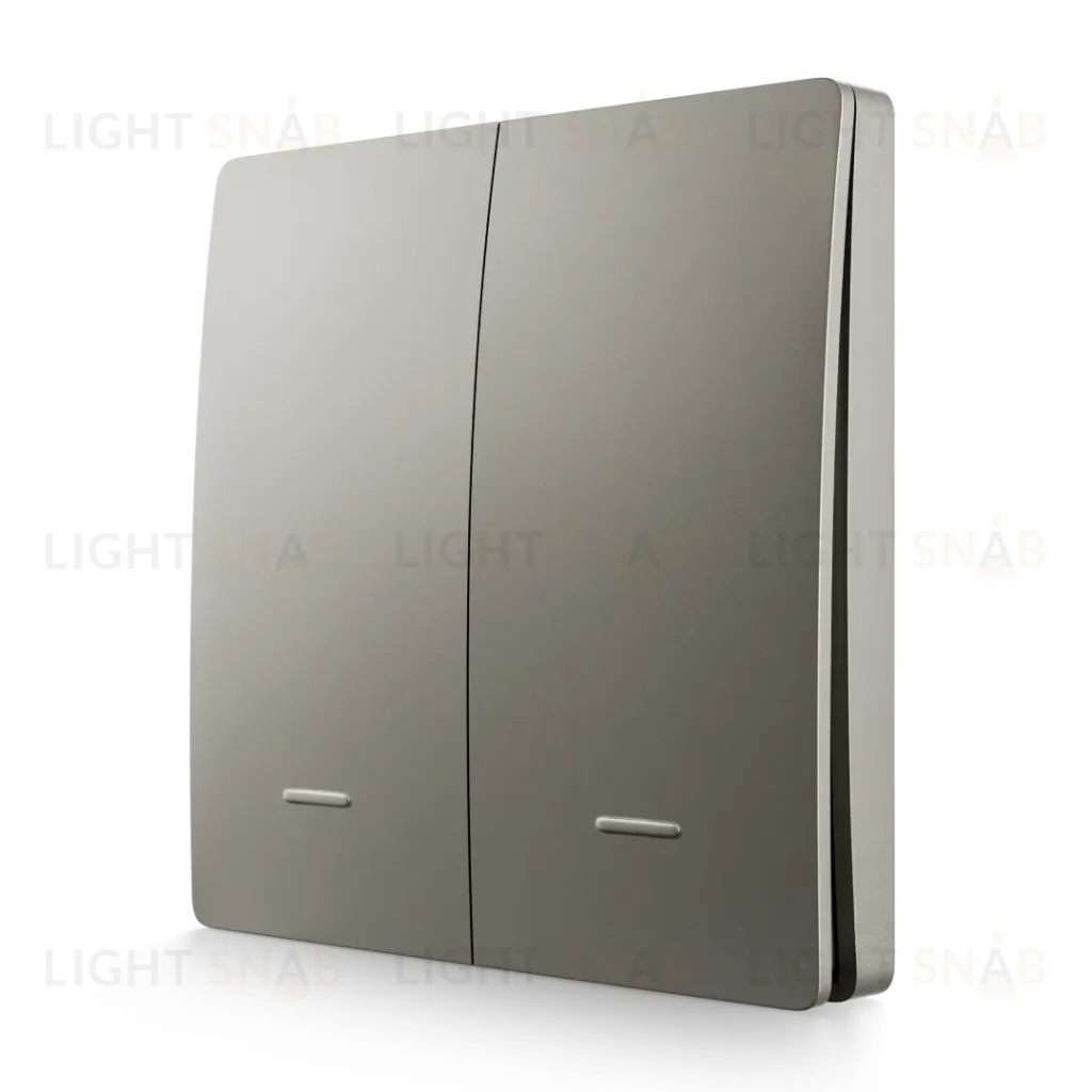 Выключатель кинетический 2кл., IP44, 2,4 ГГц, Smart, сер. Apeyron 04-79 04-79