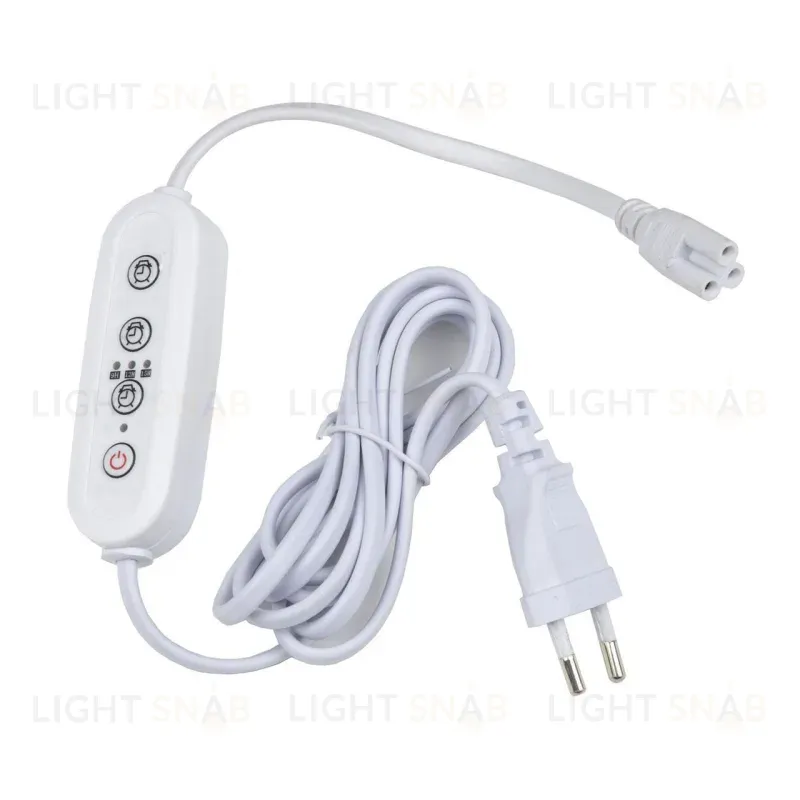 Таймер с вилкой и разъемом для фито светильника (UL-00006493) Uniel UST-E33 WHITE 2M UST-E33 WHITE 2M