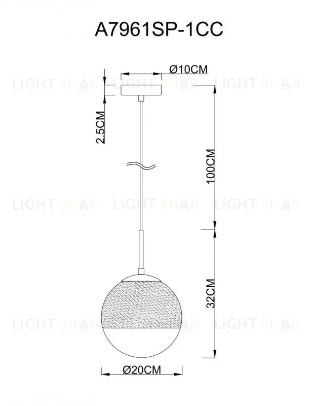 Подвесной светильник ARTE Lamp A7961SP-1CC A7961SP-1CC