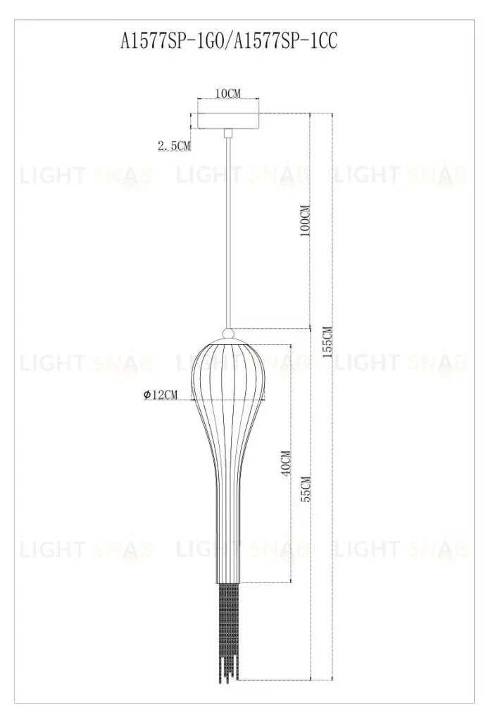 Подвесной светильник Arte Lamp Waterfall A1577SP-1CC A1577SP-1CC