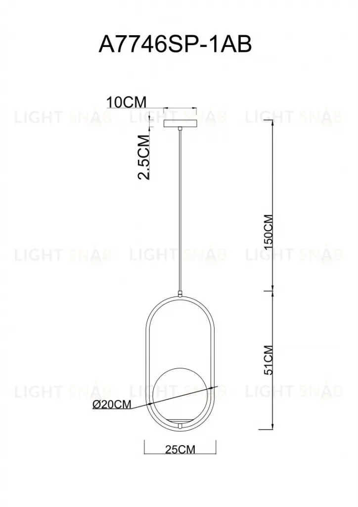 Подвесной светильник Arte Lamp Matisse A7746SP-1AB A7746SP-1AB