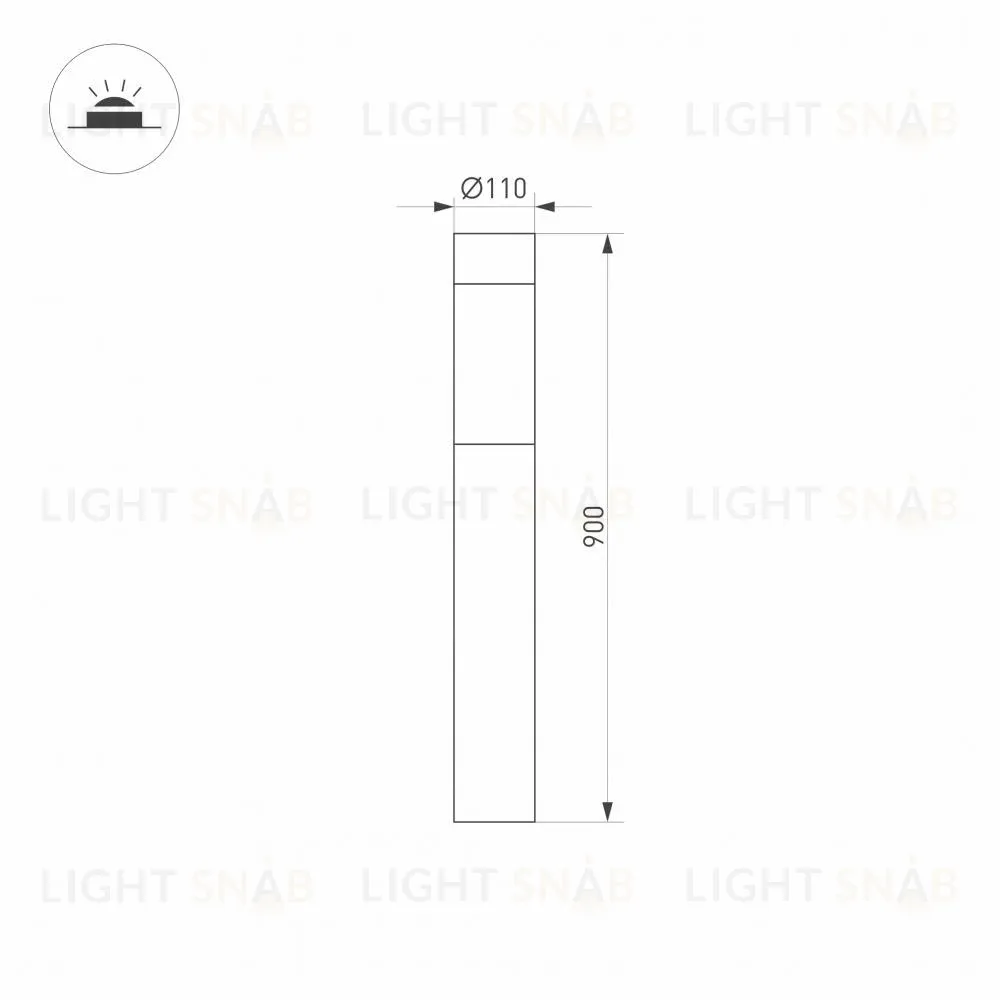Уличный светодиодный светильник Arlight LGD-Stem-Boll-H900-10W Warm3000 029986 029986