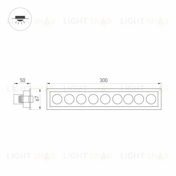 Встраиваемый светодиодный светильник Arlight MS-Orient-Built-Turn-TC-S67x300-20W Day4000 032231 032231