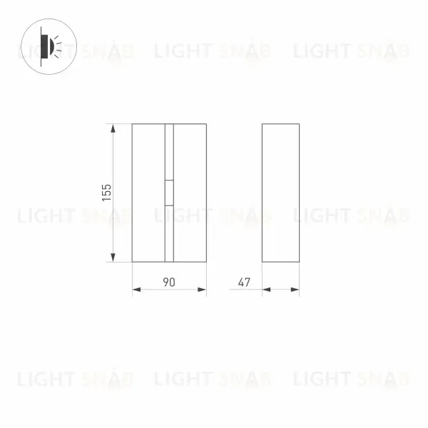 Уличный настенный светильник Arlight LGD-Stripe-3W Day4000 034980 034980