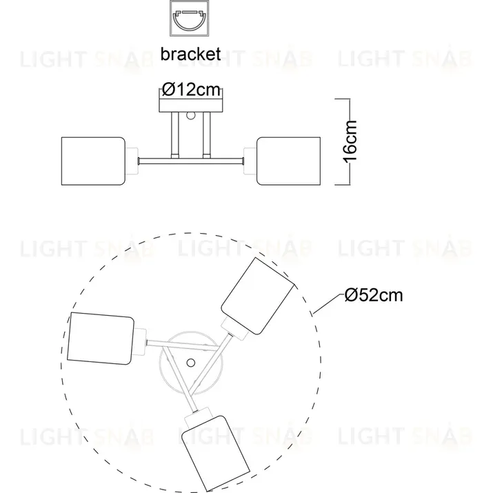 Потолочная люстра Arte Lamp Chicago A1547PL-3BK A1547PL-3BK