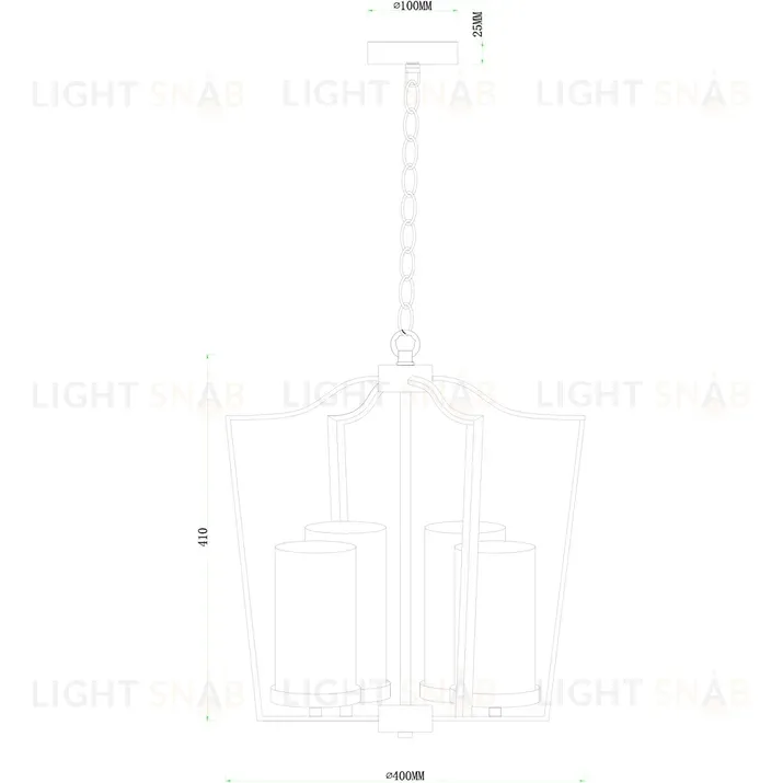 Подвесная люстра Arte Lamp Nuvola A7017SP-4BK A7017SP-4BK