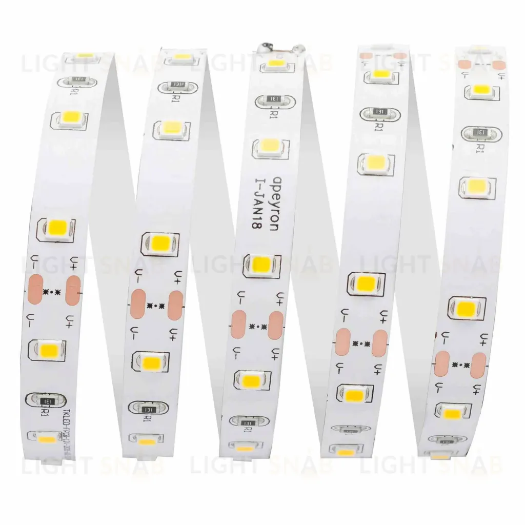 Светодиодная лента Apeyron 12В СТ 4,8Вт/м smd3528, 60д/м IP20 280Лм/м 5м 3000К 00-03 00-03