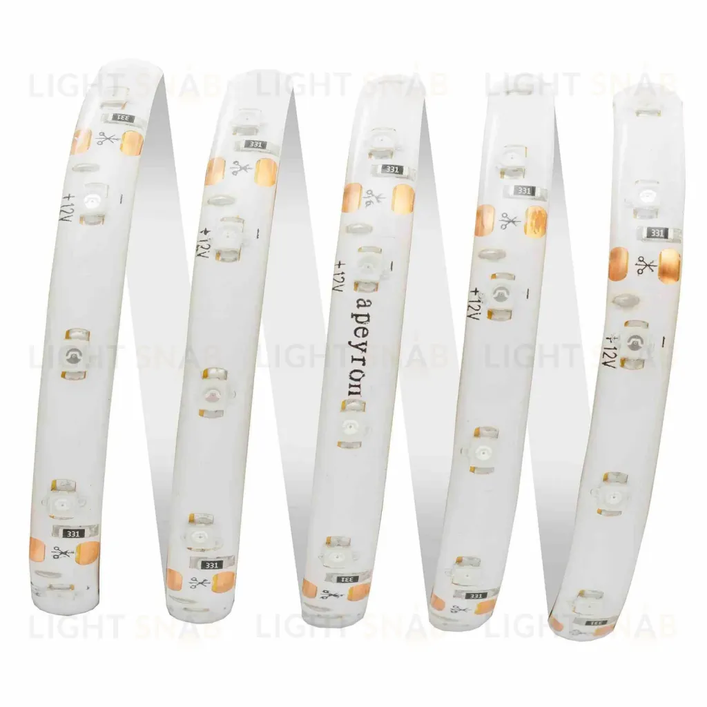 Светодиодная лента Apeyron 12В СТ 4,8Вт/м smd3528, 60д/м IP65 5м желтая 00-05 00-05