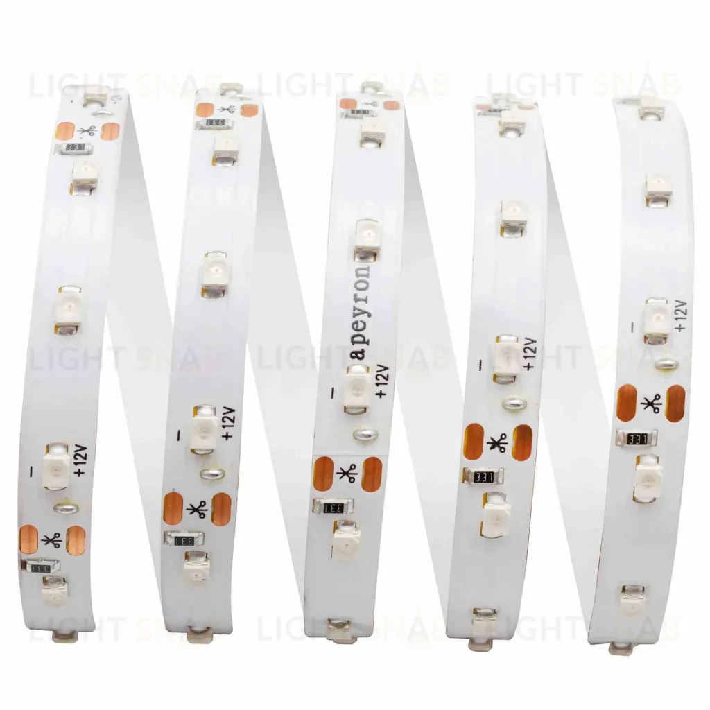 Светодиодная лента Apeyron 12В СТ 4,8Вт/м smd3528, 60д/м IP67 (НАНО) 5м зеленая 00-85 00-85