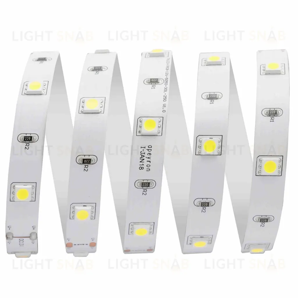 Светодиодная лента Apeyron 12В СТ 7,2Вт/м smd5050 30д/м IP20 360Лм/м 5м 6500К 00-36 00-36