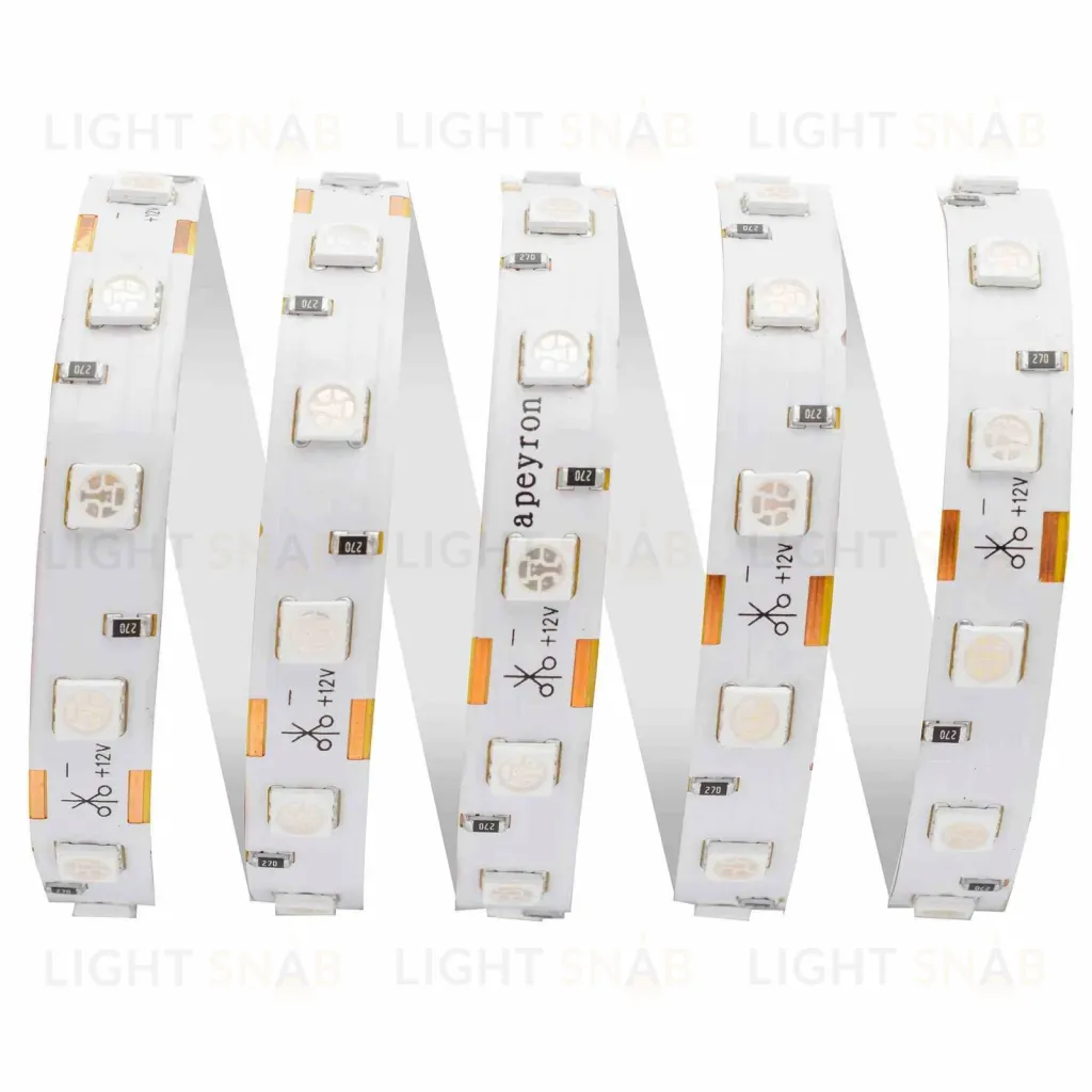 Светодиодная лента Apeyron 12В СТ 14,4Вт/м smd5050 60д/м IP20 5м синяя 00-50 00-50