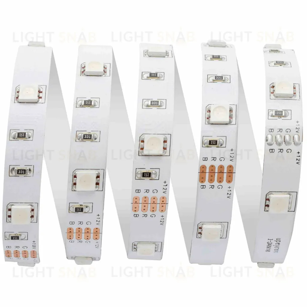 Светодиодная лента Apeyron 12В СТ 7,2Вт/м smd5050 30д/м IP20 5м RGB 38BL 38BL