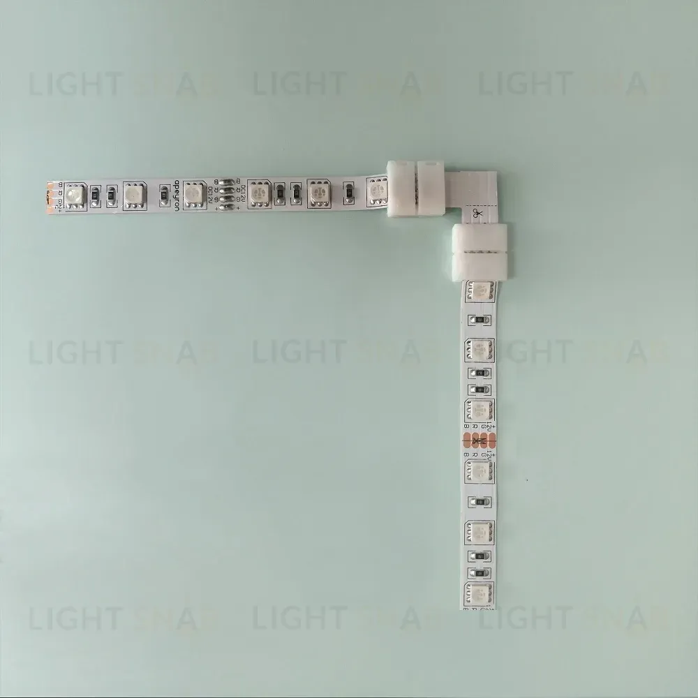 Комплект коннекторов Apeyron (Т-образный + 3 клипсы) для RGB светод ленты 12В IP20 подложка 10мм 09-09 09-09