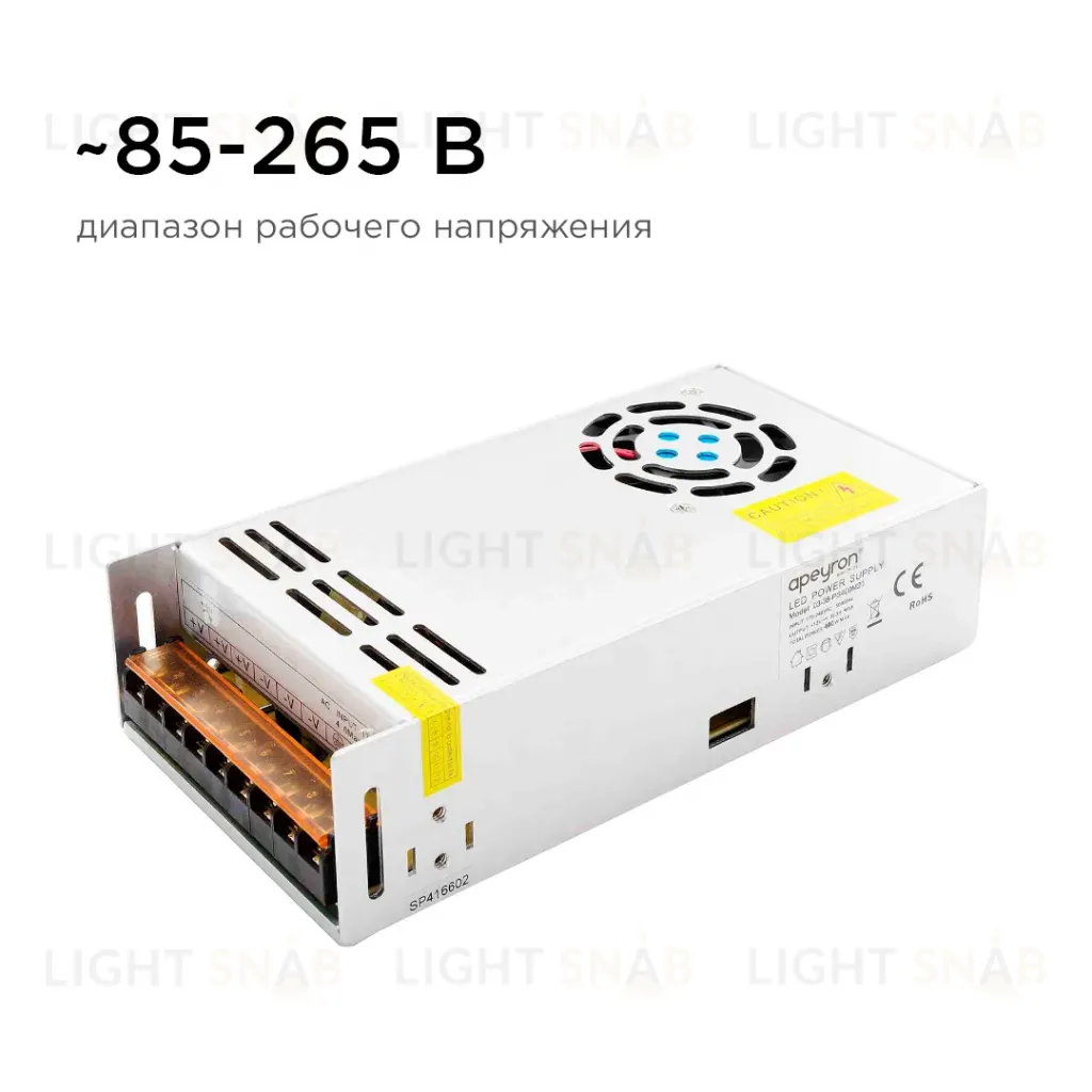 Блок питания Apeyron 12В 400Вт IP20 33,3А 03-38 03-38