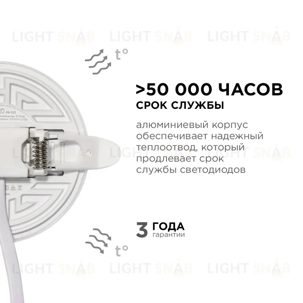 Встраиваемая светодиодная панель безрамочная Apeyron FLP 06-102 06-102