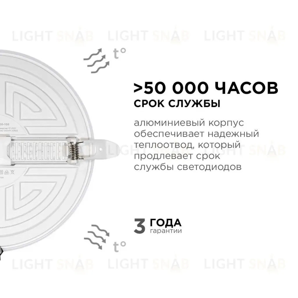 Встраиваемая светодиодная панель безрамочная Apeyron FLP 06-108 06-108