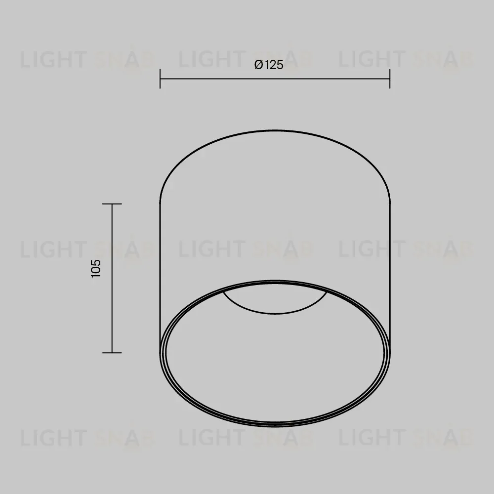 Накладной светильник Maytoni Alfa LED C064CL-01-25W3K-RD-B C064CL-01-25W3K-RD-B