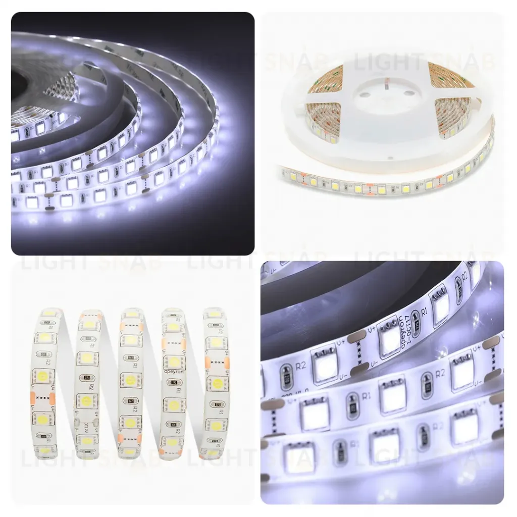 Светодиодная лента Apeyron 12В 14,4Вт/м smd5050 60д/м IP65 700Лм/м 1м 6500К 259BL 259BL