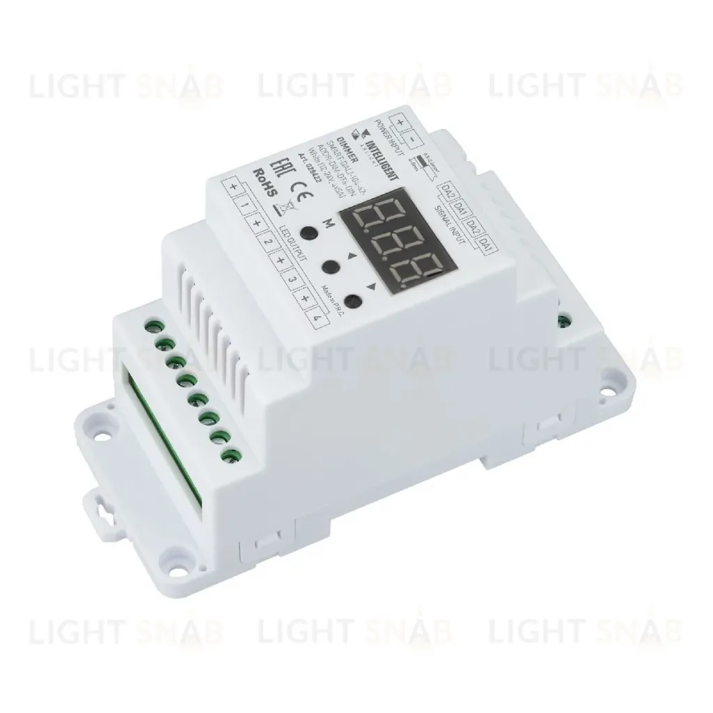 Диммер Arlight SMART-DALI-104-62-ADDR-DIM-DT6-DIN White (12-24V, 4x5A) 028422 028422