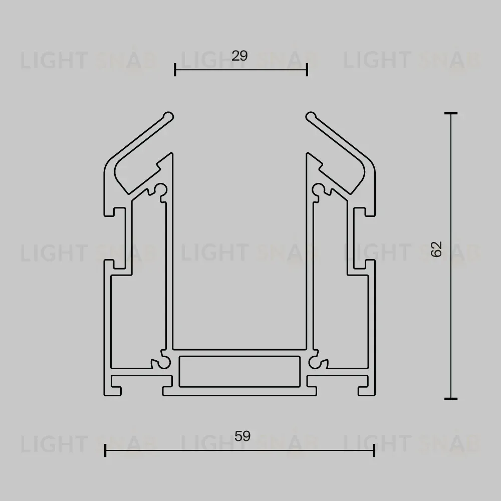 Встраиваемый профиль Maytoni Technical Magnetic track system Exility TRA034MP-212S TRA034MP-212S