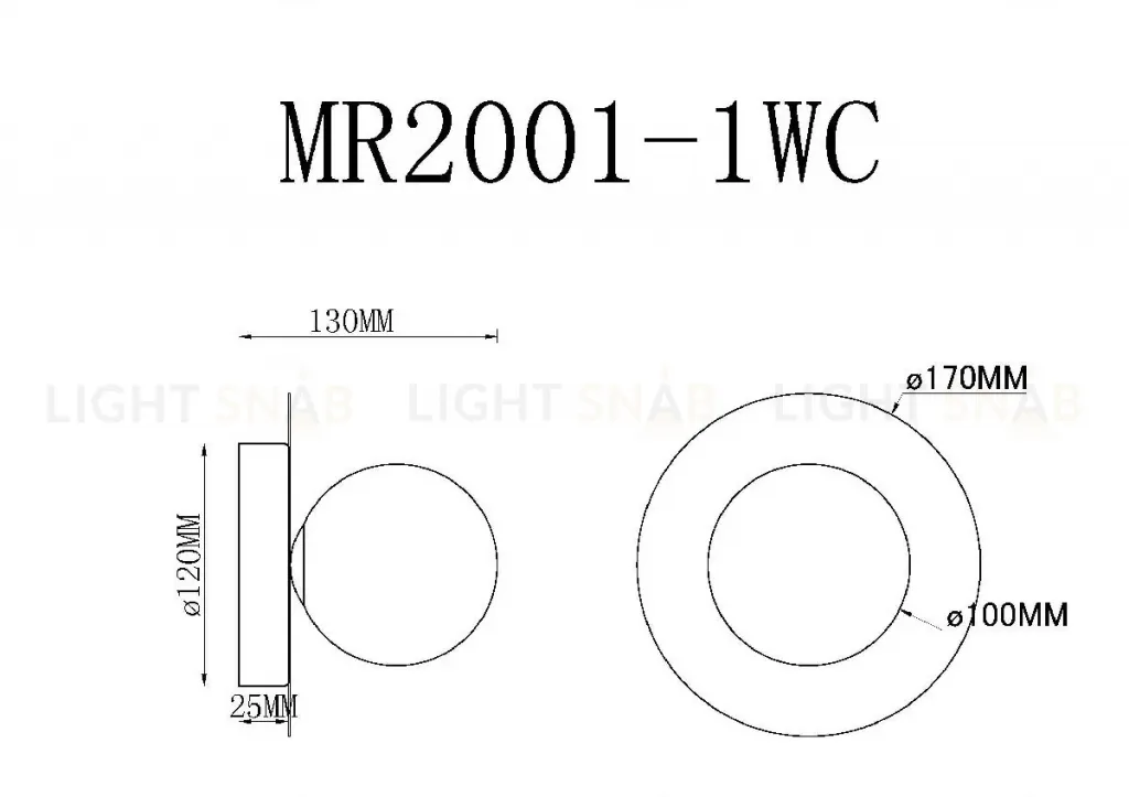 Настенный светильник MyFar July MR2001-1WC MR2001-1WC