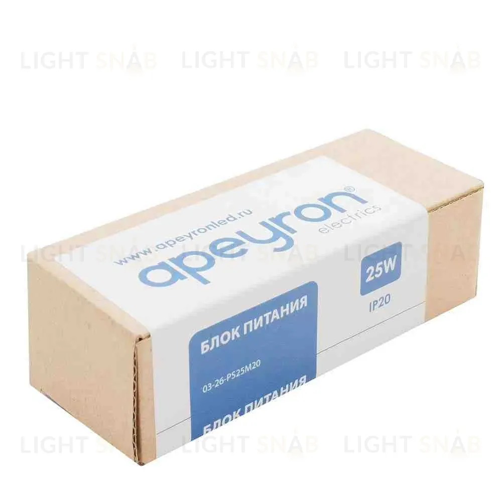 Блок питания (слим) Apeyron 25Вт DC12В 2А IP20 03-26 03-26