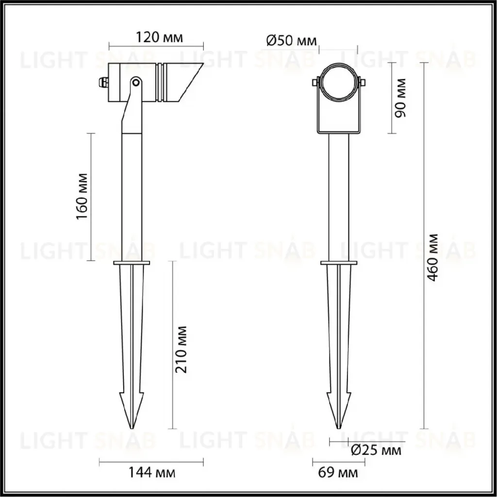 Грунтовый светильник Odeon Light Nature Stima 6648/6GL3 6648/6GL3