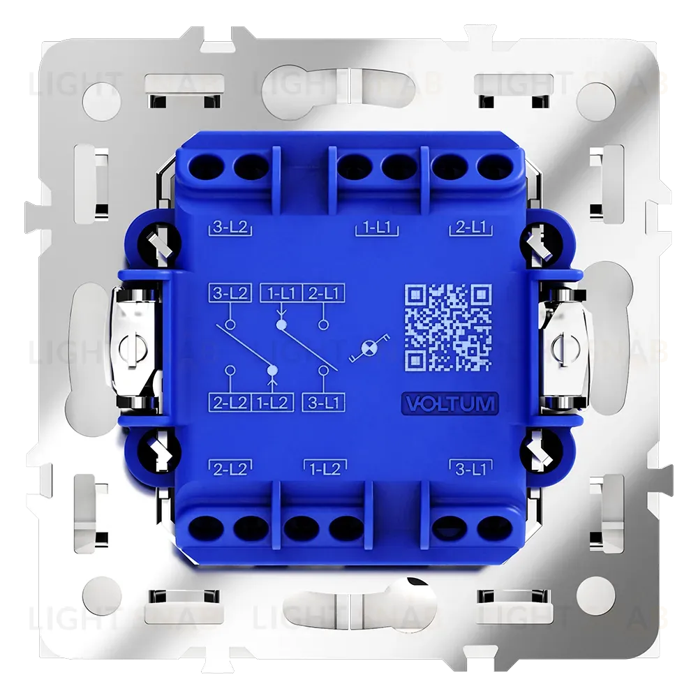 Проходной переключатель двухклавишный с подсветкой Voltum S70 VLS020402 (белый матовый) VLS020402