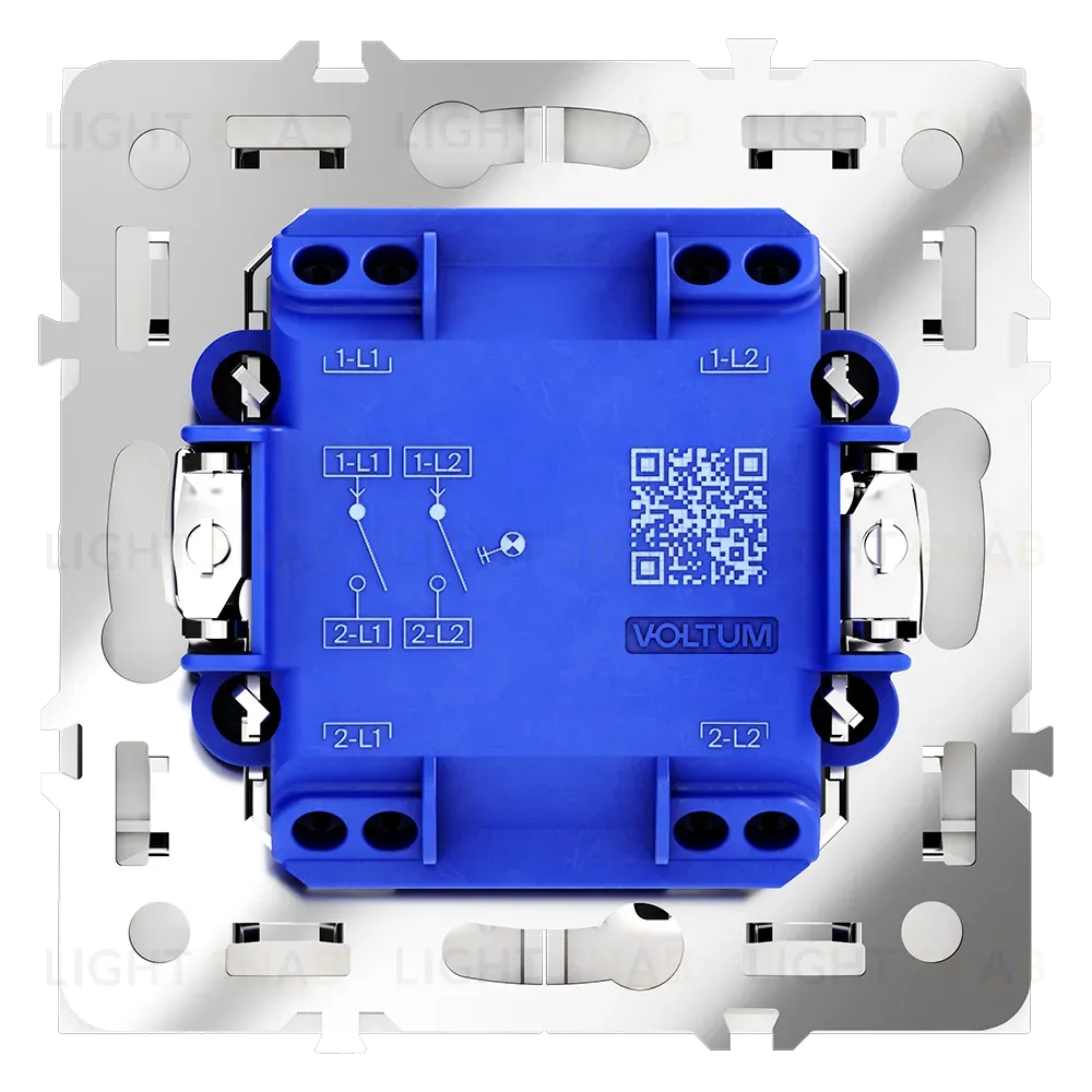 Выключатель двухклавишный с подсветкой Voltum S70 VLS020202 (белый матовый) VLS020202