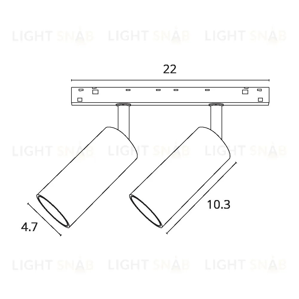 Трековый магнитный светильник Arte Lamp Optima A7260PL-2BK A7260PL-2BK