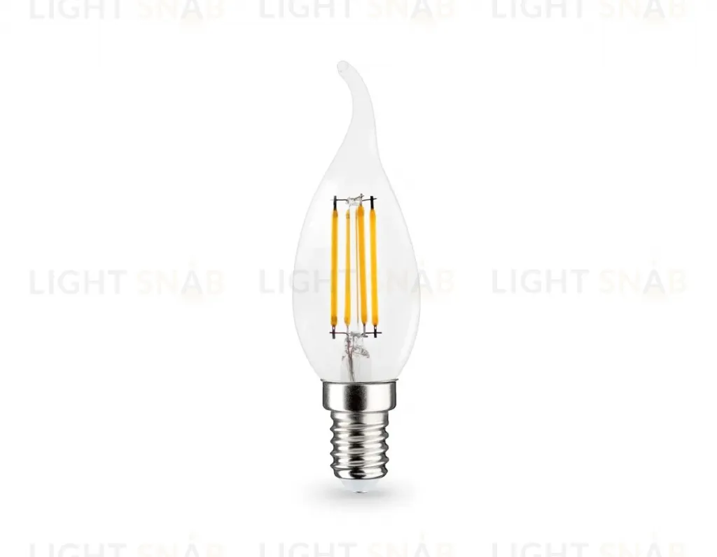 Филаментная светодиодная лампа Ambrella Light Bulbing E14 11W 4000K свеча на ветру 351124 351124