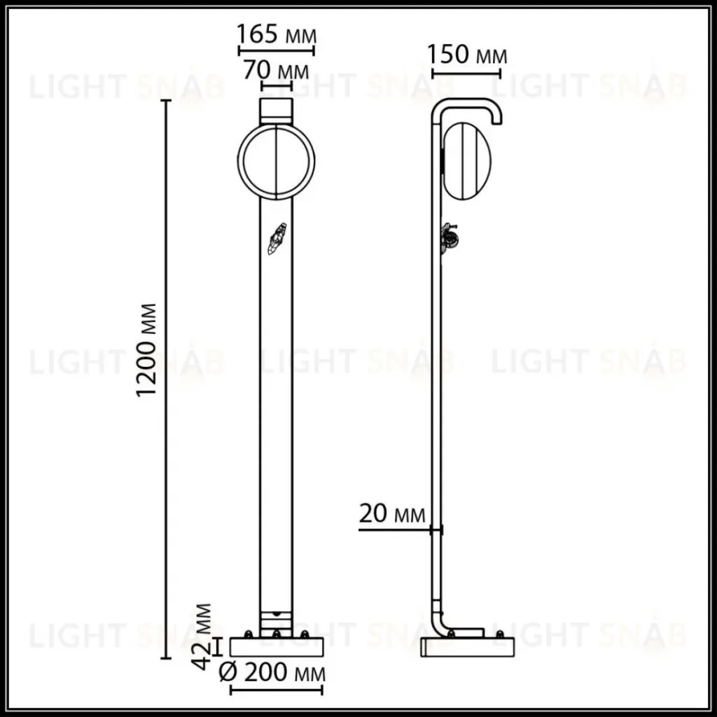 Ландшафтный светильник Odeon Light Nature Luma 5434/1FA 5434/1FA