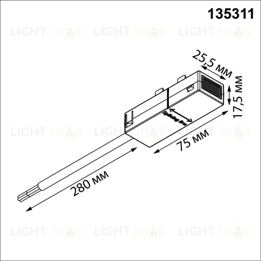 Токопровод (подвод питания) Novotech Port Vector 135311 135311