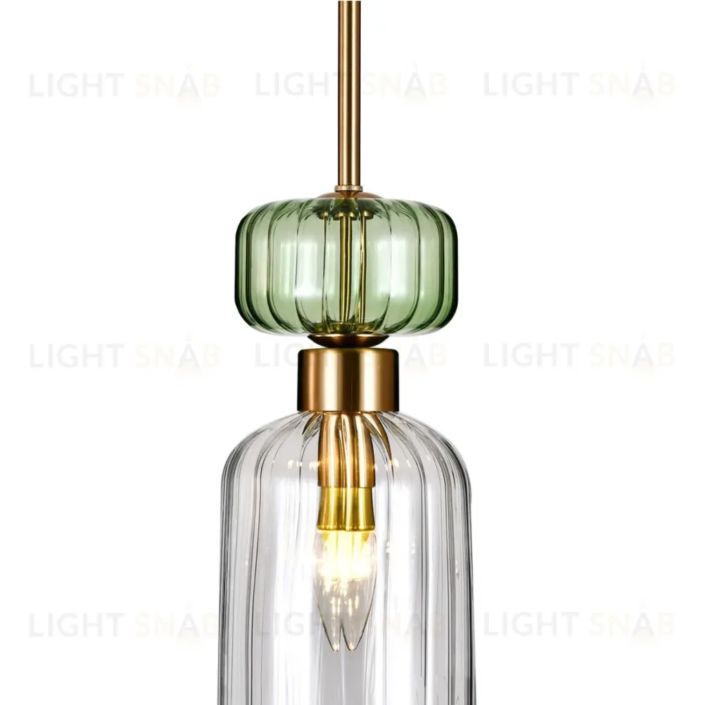 Подвесной светильник Escada Gloss 1141/1S Antique copper/Green/Clear 1141/1S Green/Clear