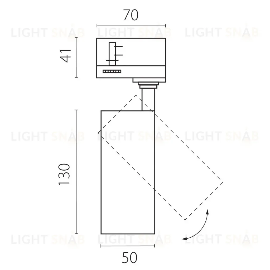 Трековый трехфазный светильник Quattro 20-55G с адаптером Lightstar Canno Pro C4127QT (304127 + 594007) C4127QT