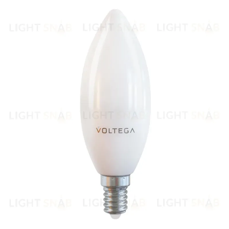Лампа светодиодная Voltega E14 10W 4000К матовая VG2-C37E14warm10W 7065 7065