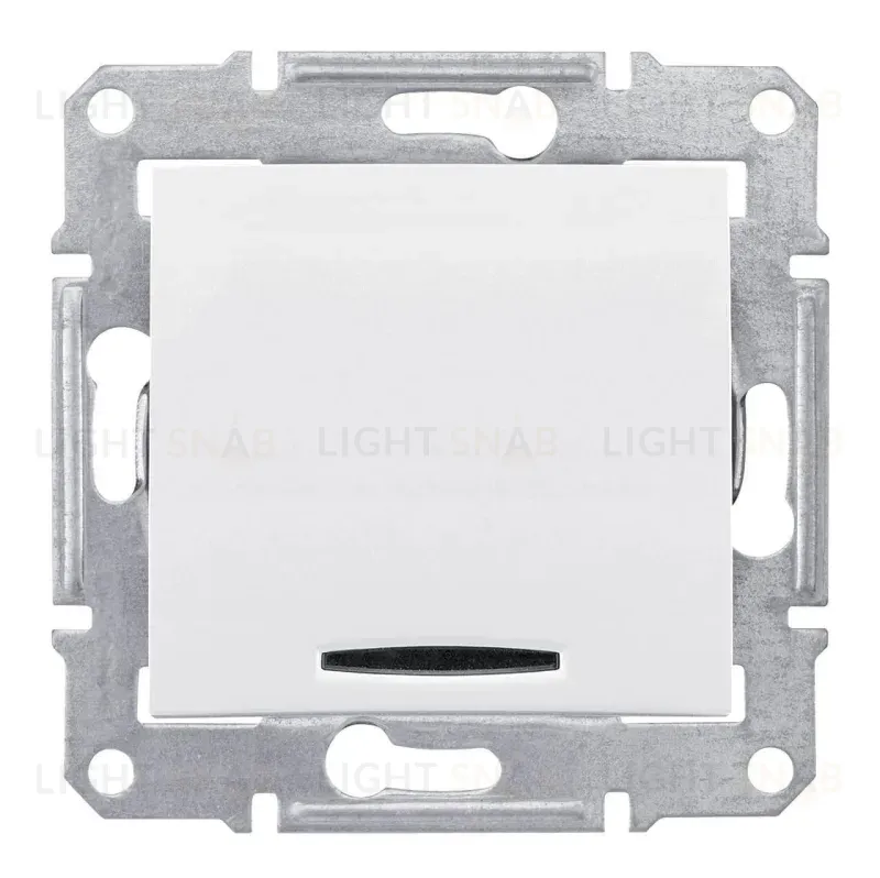 Выключатель одноклавишный с синей подсветкой Schneider Electric Sedna 10A 250V SDN1400121 SDN1400121