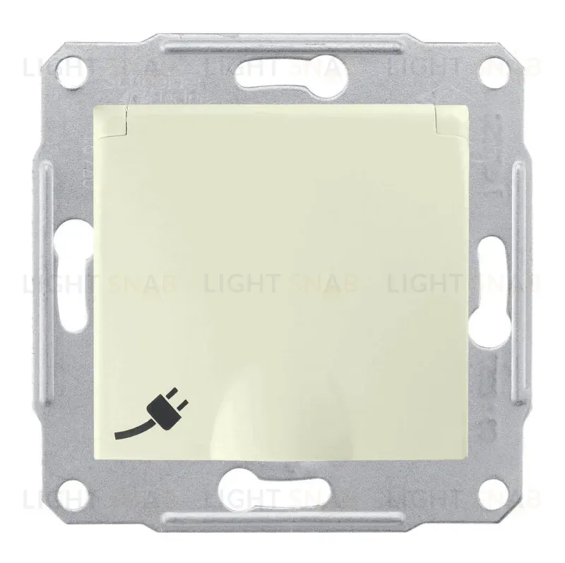 Розетка Schneider Electric Sedna с/з со шторками и крышкой IP44 16A 250V SDN3100347 SDN3100347