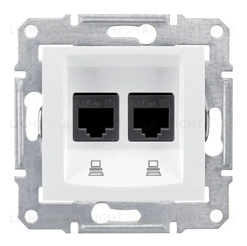 Розетка компьютерная 2хRJ45 Schneider Electric Sedna UTP SDN4400121 SDN4400121