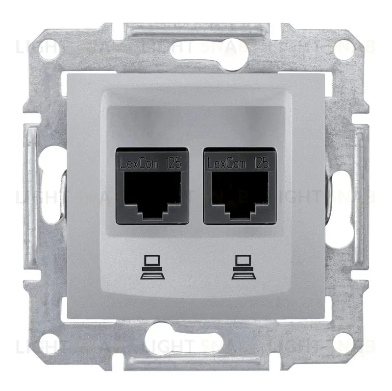Розетка компьютерная 2хRJ45 Schneider Electric Sedna UTP SDN4400160 SDN4400160