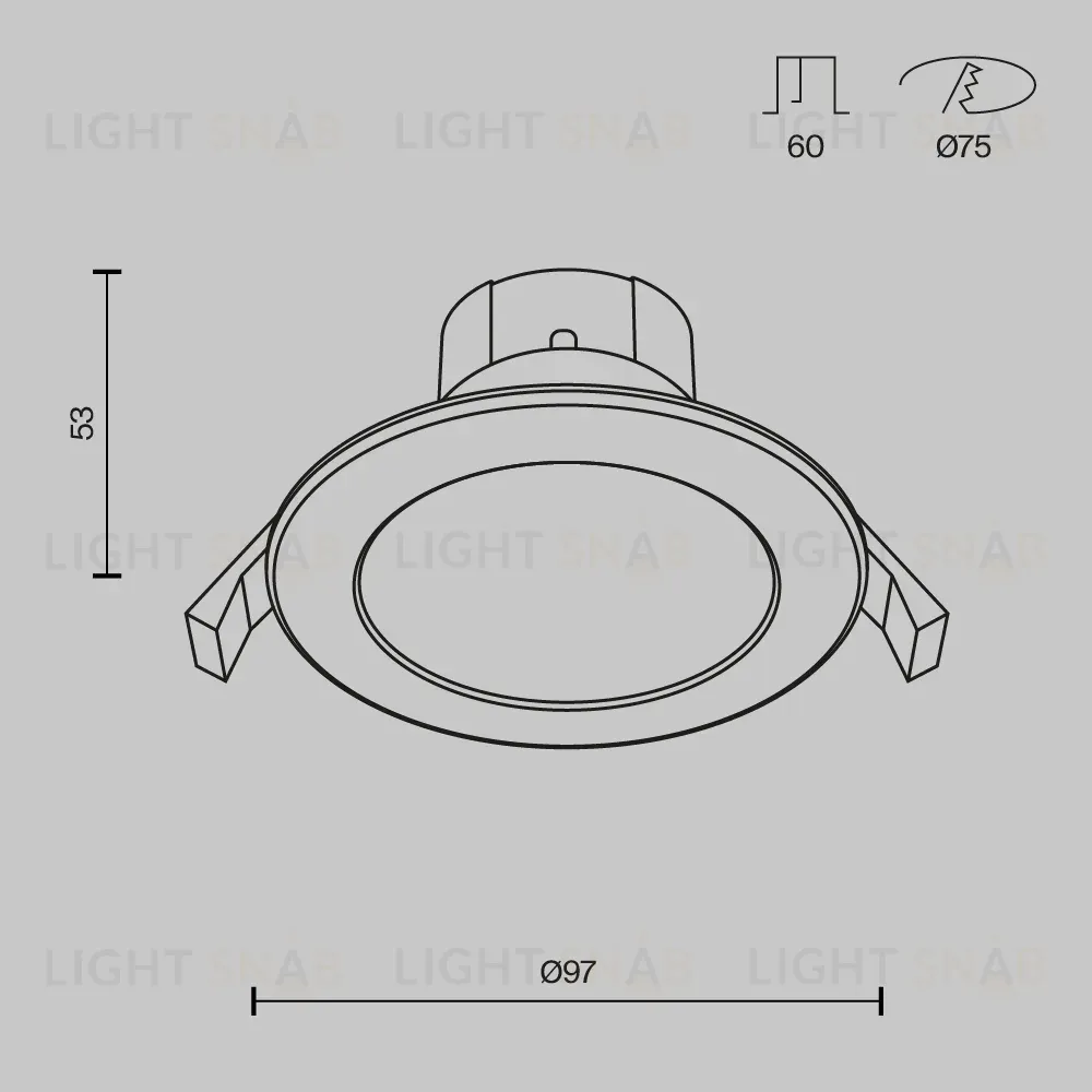 Встраиваемый светодиодный светильник Maytoni Stockton DL015-6-L7W DL015-6-L7W