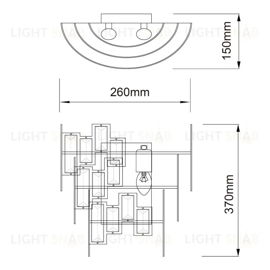Настенный светильник MW-Light Монарх 2 121020402 121020402