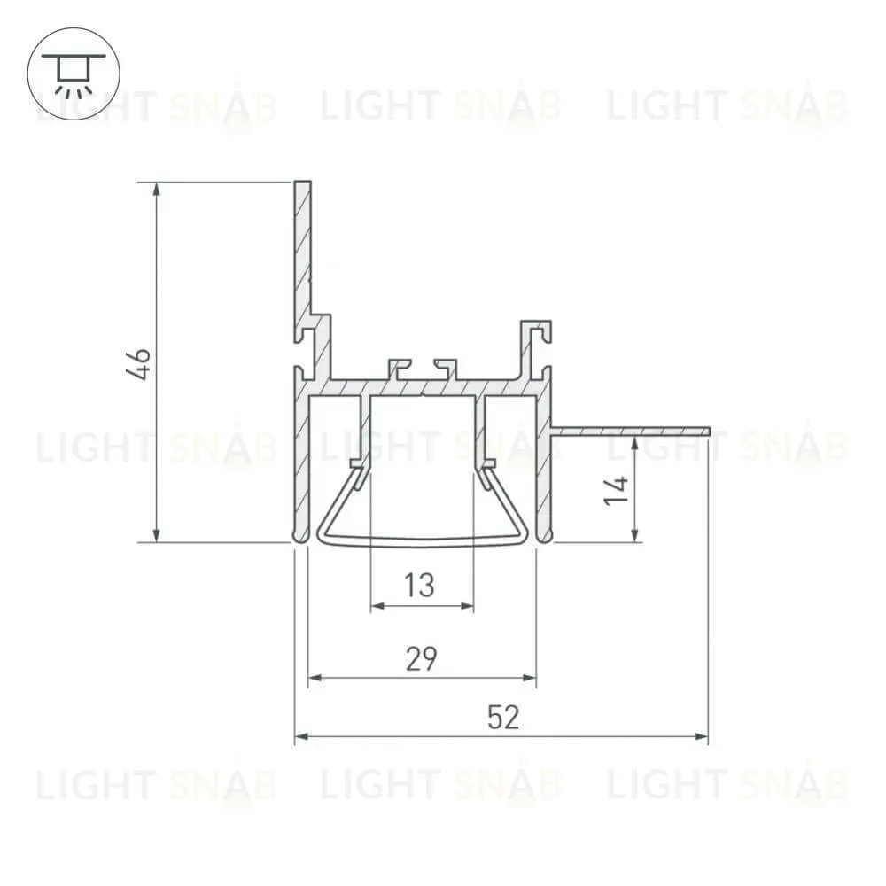 Профиль Arlight FOLED-WALL-2000 023865 023865
