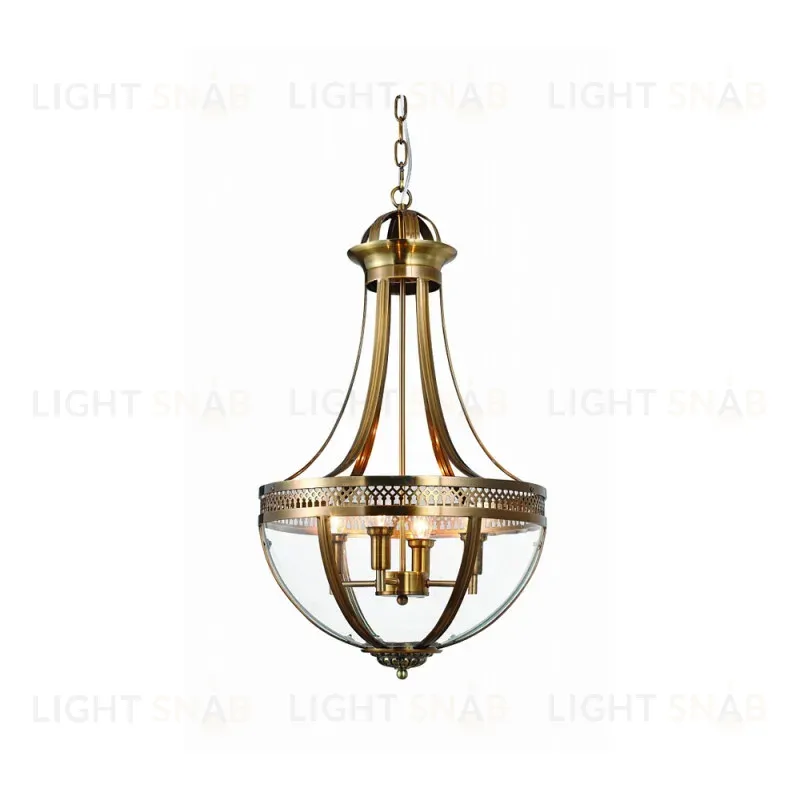 Подвесная люстра DeLight Collection Подвесной светильник Capitol A.Brass 4 KM0287P-4 antique brass