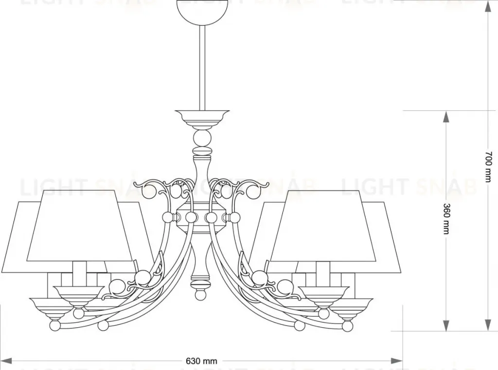 Подвесная люстра Kutek Casamia Abazur CAS-ZW-6 (P/A) CAS-ZW-6(P/A)