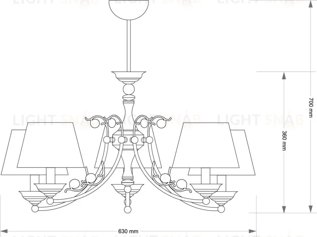 Подвесная люстра Kutek Casamia Abazur CAS-ZW-5(P/A) CAS-ZW-5(P/A)
